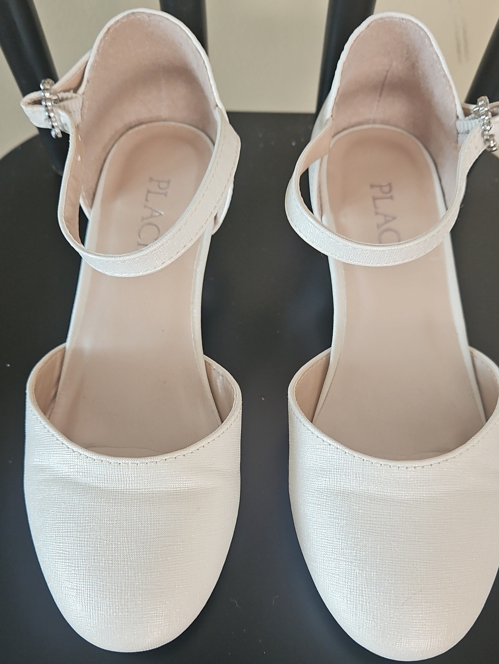 The Children's Place Ivory Ankle-Strap Girls' Dress Shoes